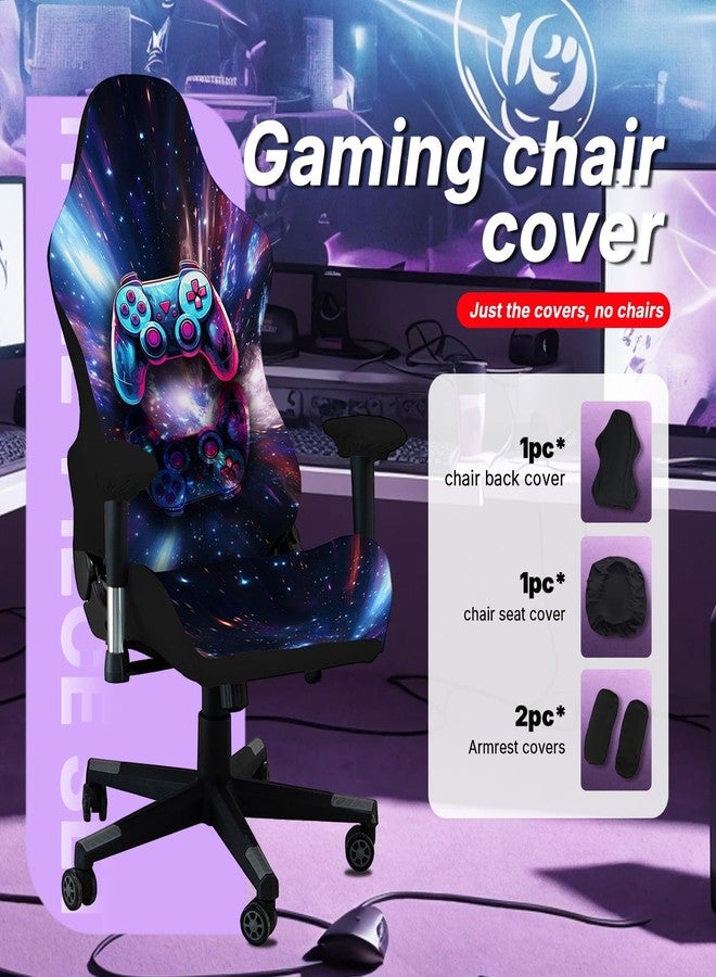 QYZDLM Gaming Chair Covers, 3D Printing Stretchable Soft Non-Slip Easy to Install Gamer Chair Cover with Armrest Cover(No Chair)(A) - Image 5